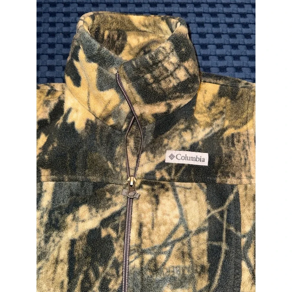 Columbia Boys Fleece Jacket Zing III Timberwolf Camouflaged Printed Size Small 8